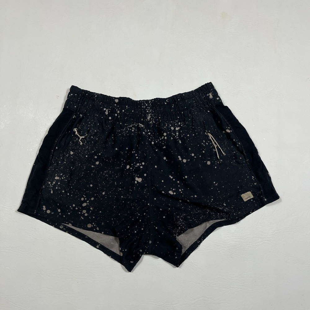 Vuori Dash Shorts Womens Small Navy Paint Splatter Athletic Athleisure